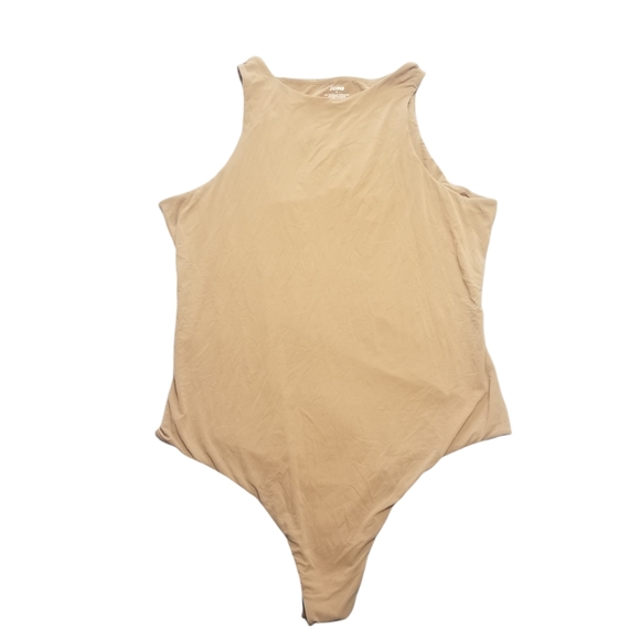 NEW! Skims FITS EVERYBODY HIGH NECK BODYSUIT Top Sienna Tan Xlarge - Picture 2 of 6
